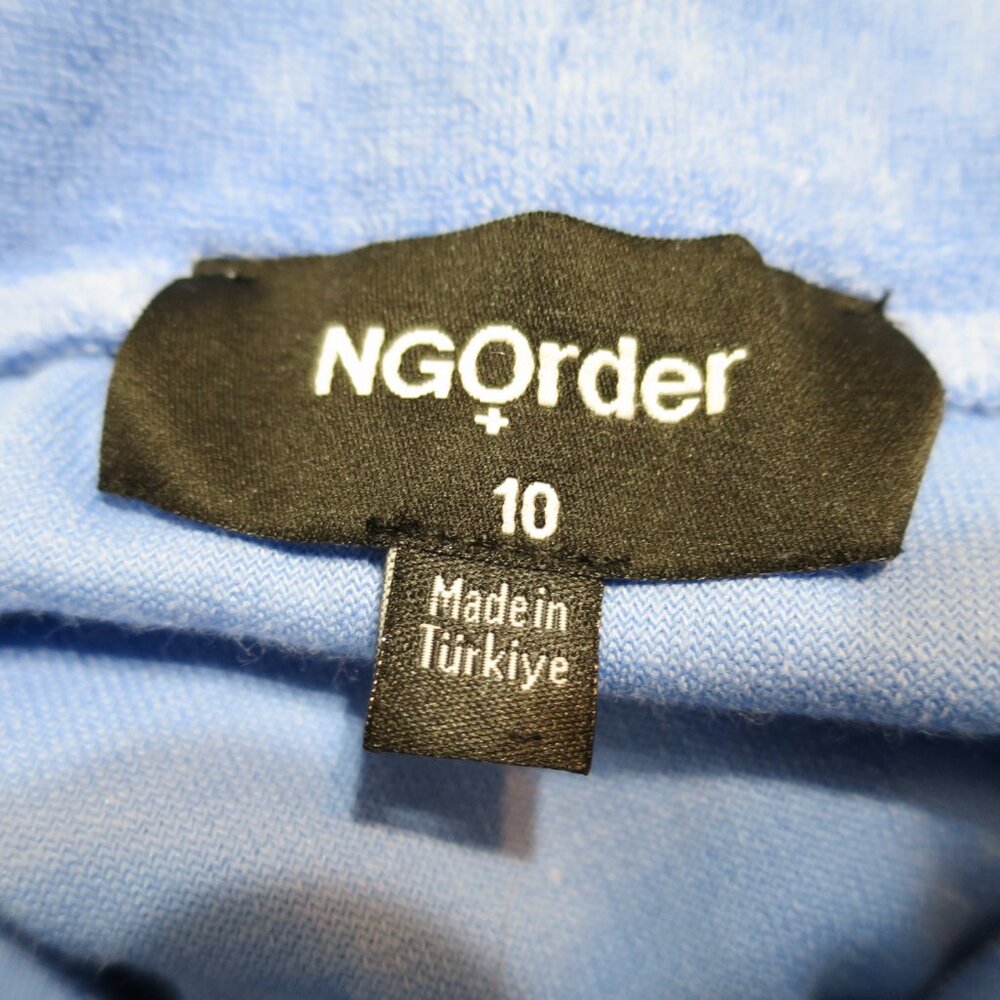 NEW NGOrder Terry Embroidered Mini Skirt Blue Subarashii すばらしい Size US M/UK 10 - Picture 12 of 14